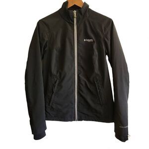 Columbia Titanium Jacket Womens Medium Lightweight Black Zip Front